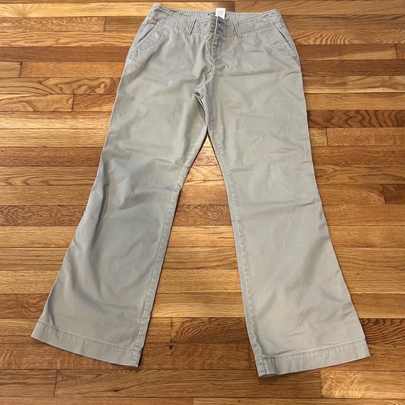 Wide leg flare bottom khakis. - Picture 2 of 3